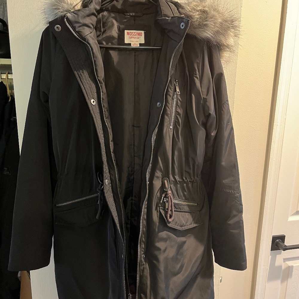 Mossimo Target Winter Jacket Parker XS Faux Fur